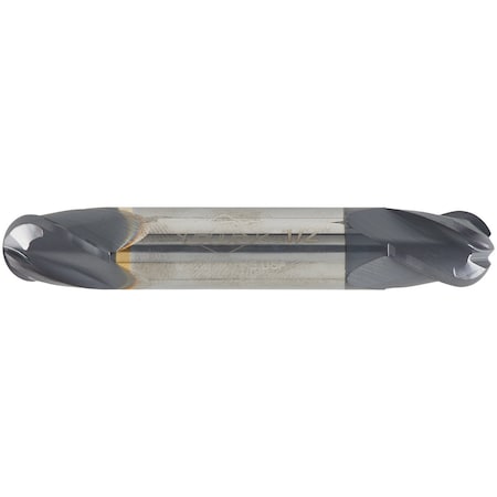 Cgs Tool 4 Flute Dem Ball End Stub Length 3/8"Dia 3/8"Shank 5/8"Loc 2-1/2"Oal W/Altin Coating 442-3750-ALTiN